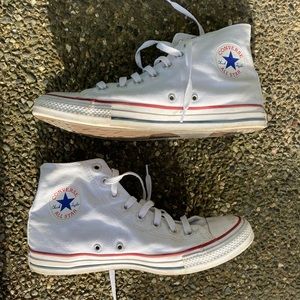 Converse Chuck Taylor Unisex White Shoes - 10.5W ; 8.5M